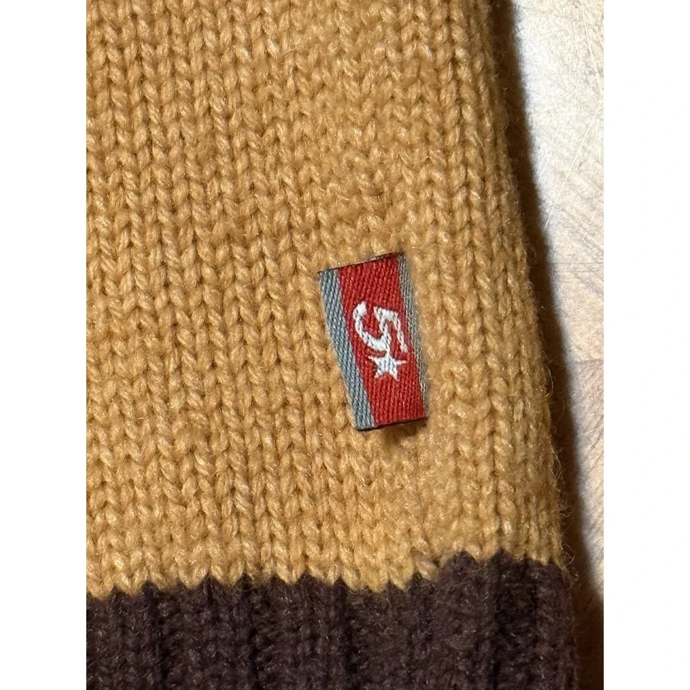 Johnny Blaze Sweater Vintage Mens 1/4 Zip 5 Star Pullover Lambswool XXL Patch‎